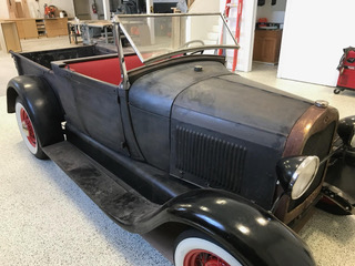 The original metal bodied 1928 Ford Model A truck as purchased by Neil Musgrave.